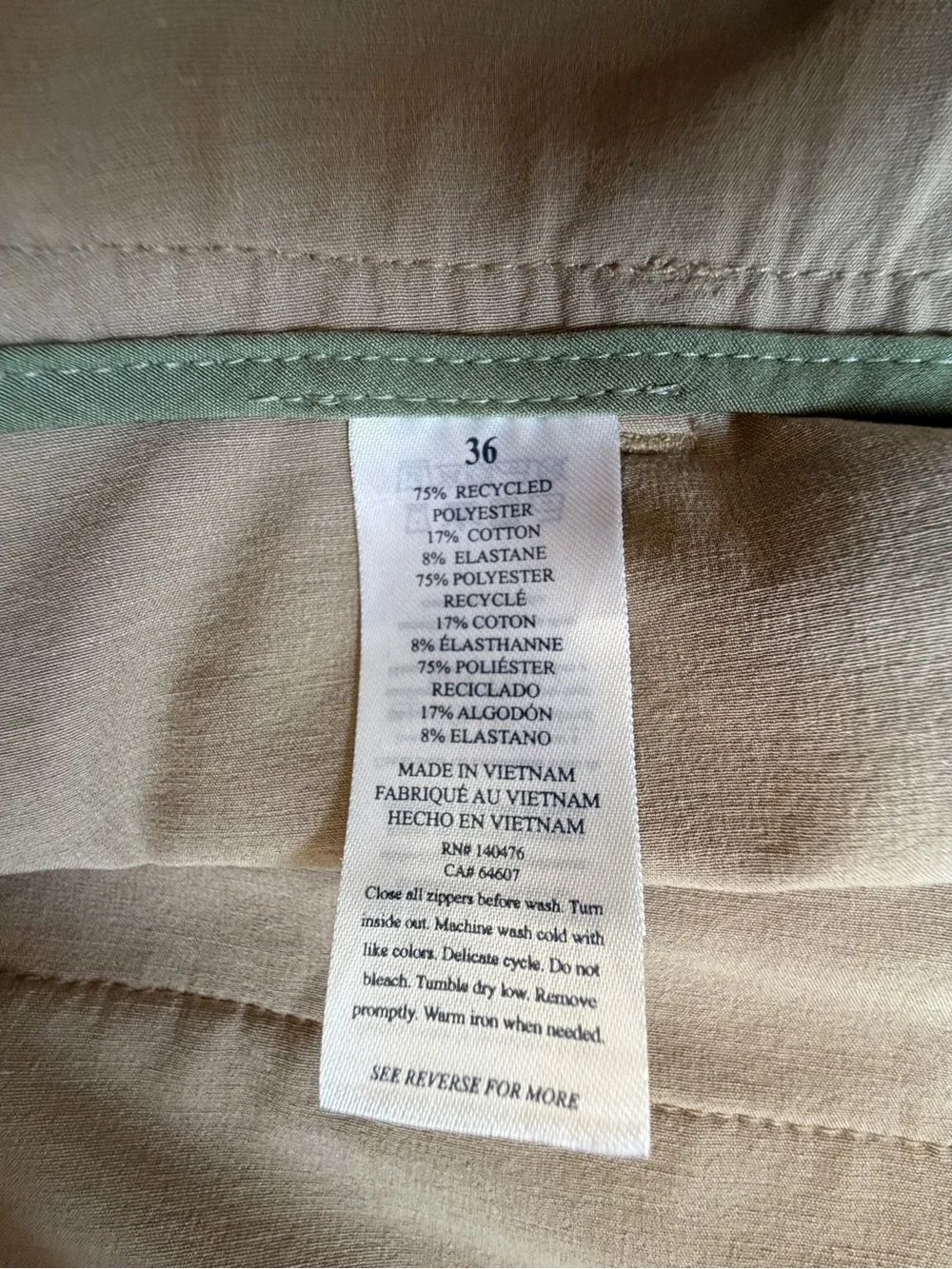 Faherty All Day Shorts Men's Casual Drawstring 7” Shorts - Beige Sz 36